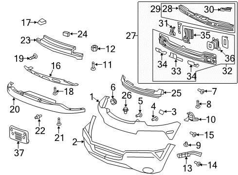2010 Saturn Vue License Bracket Diagram for 96848586