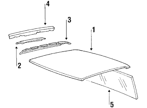 1987 Oldsmobile Delta 88 Roof Panel Diagram for 25543759