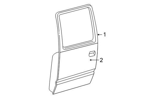 2006 Chevy Suburban 2500 Door & Components Diagram