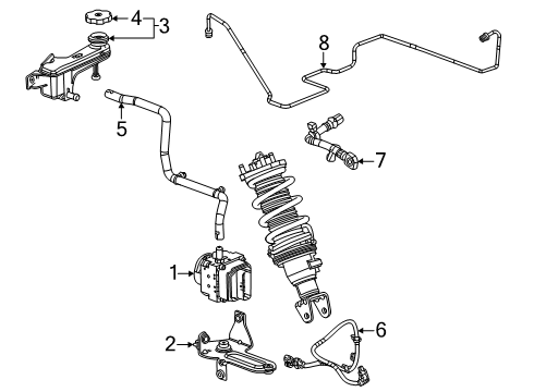 2025 Chevy Corvette Auto Leveling Components Diagram