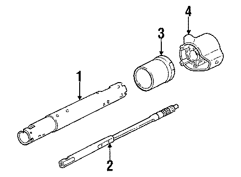 1988 Oldsmobile Delta 88 Steering Column & Wheel Diagram
