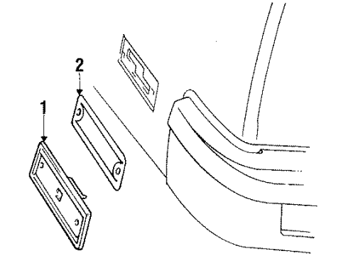1986 Pontiac Bonneville Lamp Assembly Diagram for 913417