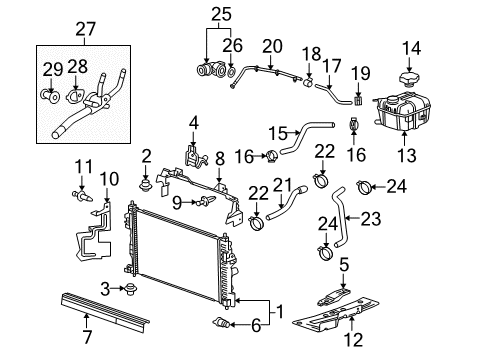 2014 Buick LaCrosse Lower Hose Diagram for 23203513