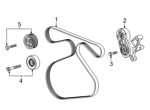 2024 GMC Sierra 1500 Belts & Pulleys Diagram