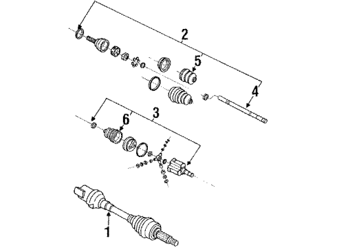 1990 Pontiac Trans Sport Drive Axle, Front Driver Side Diagram for 26000330