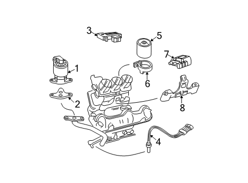 1997 Buick Regal Vapor Canister Bracket Diagram for 17113311