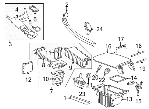 2018 Buick LaCrosse Center Console Diagram