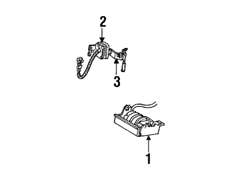1992 Buick Commercial Chassis Level Sensor Diagram for 22076333