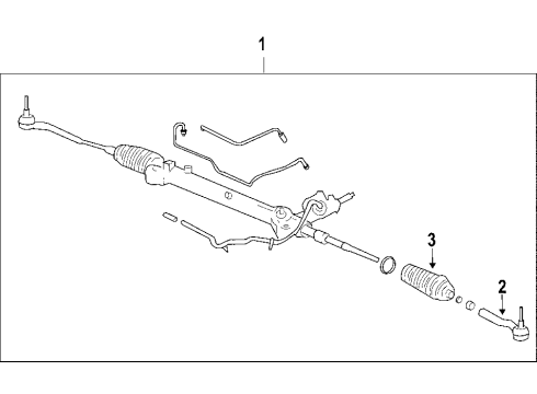 2009 Cadillac SRX Steering Gear Diagram for 25983243
