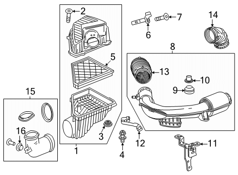 2024 GMC Acadia Tube, Engine Crankcase Ventilation Diagram for 12698772