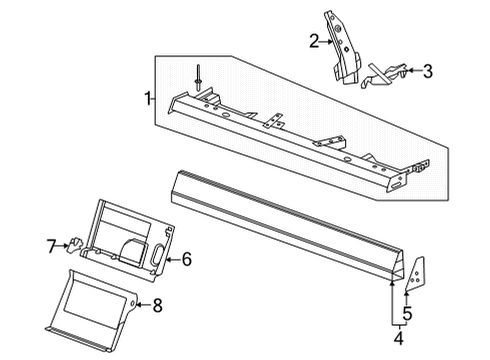 2025 Chevy Corvette Rear Body Diagram