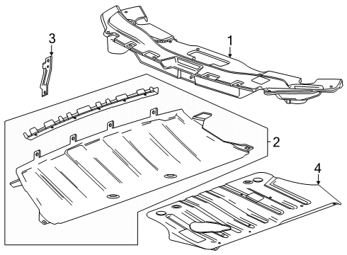 2024 Chevy Traverse Splash Shields Diagram