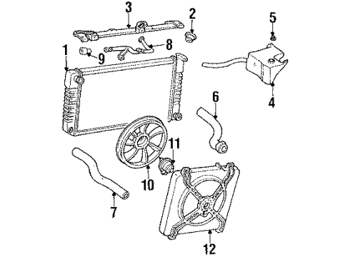 1994 Chevy Lumina APV Radiator & Components Diagram