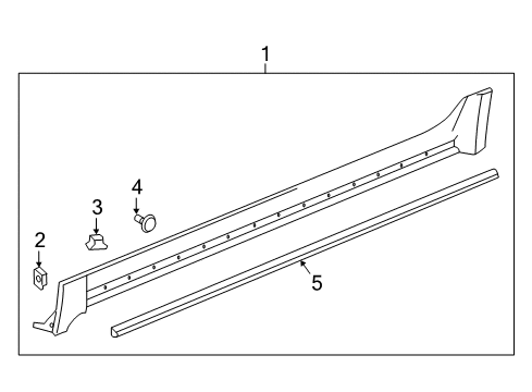 2023 Chevy Equinox Exterior Trim - Pillars Diagram