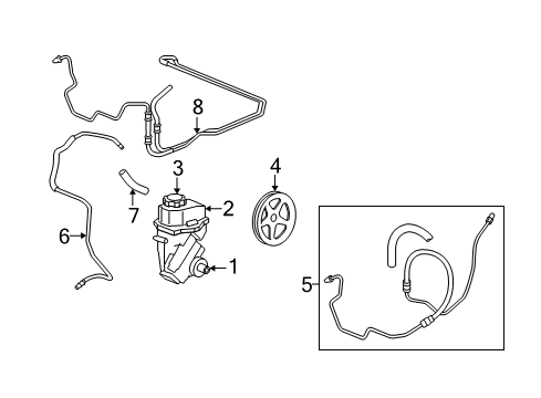 2006 Chevy Monte Carlo P/S Pump & Hoses Diagram