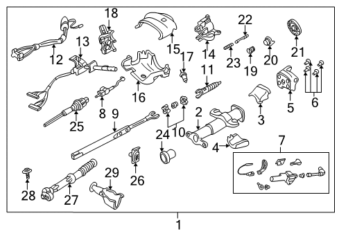 1996 GMC Jimmy Steering Wheel Bolt Diagram for 26036495