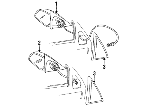 1993 Buick Skylark Outside Mirrors Diagram