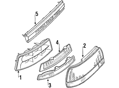 1988 Pontiac Grand Prix Combination Lamps Diagram