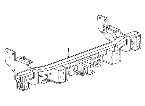 2025 Cadillac ESCALADE IQ Trailer Hitch Components Diagram