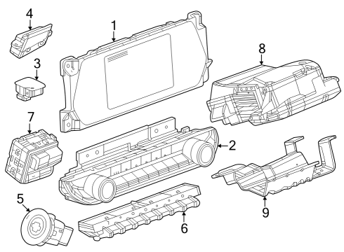 2024 GMC Canyon Hazard Switch, Piano Black Diagram for 85643599