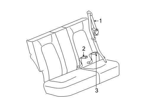 2006 Chevy HHR Rear Seat Belts Diagram