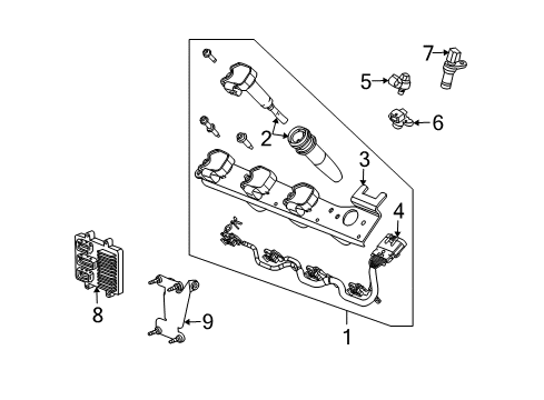 2009 Cadillac SRX Ignition System Diagram