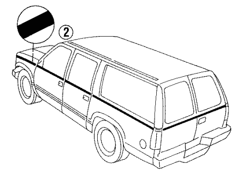 1992 Chevy K1500 Suburban Stripe Tape Diagram