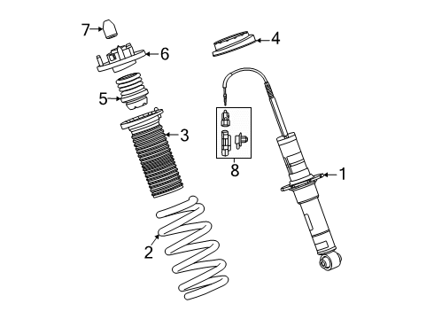2025 Chevy Corvette Shocks & Components Diagram