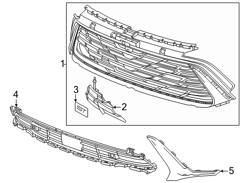2024 Buick Envision Grille & Components Diagram