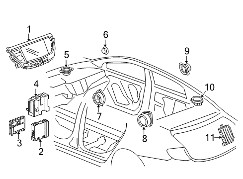 2018 Buick LaCrosse Amplifier Diagram for 84502903