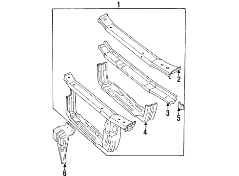 1999 Chevy Monte Carlo Radiator Support Diagram 2 - Thumbnail