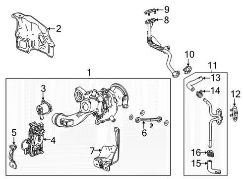 2023 Buick Encore GX Turbocharger & Components Diagram