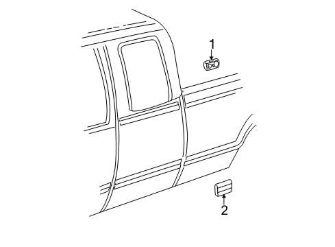 2005 Chevy Silverado 2500 HD Exterior Trim - Cab Diagram 3 - Thumbnail