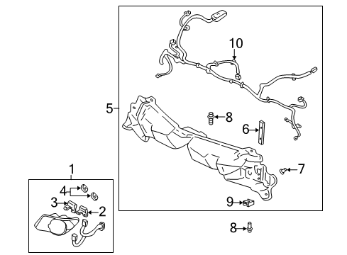 2002 Pontiac Aztek Mount Panel Diagram for 10340152
