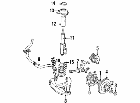 1987 Pontiac Firebird Brake Pads, Front Diagram for 19342236