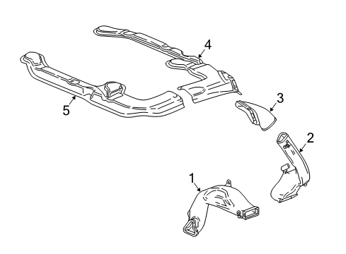 2021 GMC Acadia Upper Duct Diagram for 23374494