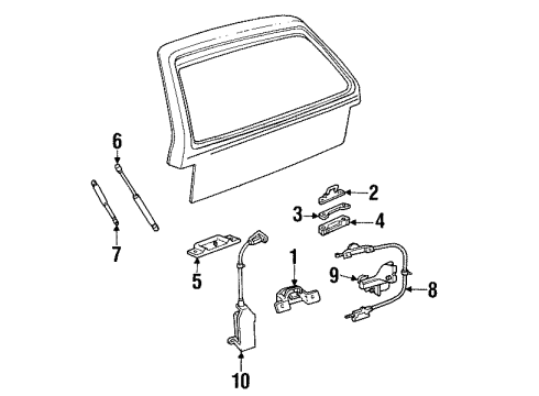 1985 Buick Century Assist Strap Plate, Driver Side Diagram for 20338555