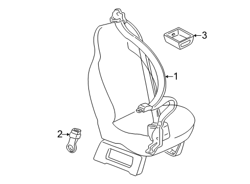 2003 Chevy Astro Rear Seat Belts Diagram 2 - Thumbnail