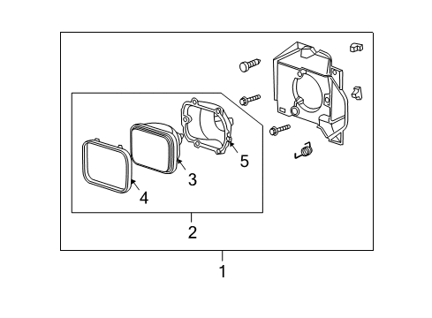 2005 Chevy Colorado Headlamp Components Diagram