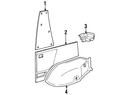 1998 Chevy Tracker Wheelhouse, Passenger Side Diagram for 30000849