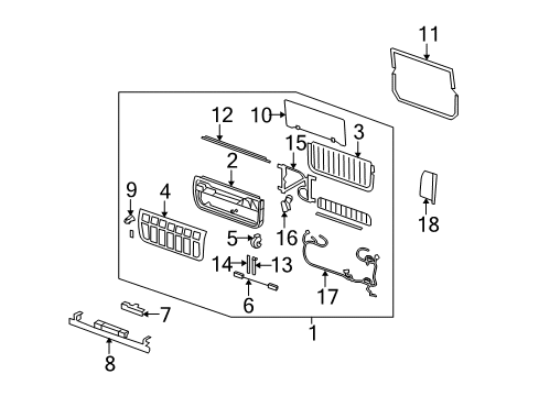 2006 Hummer H2 Window Motor Diagram for 88981020