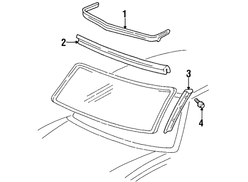 1997 Buick LeSabre Reveal Moldings Diagram 2 - Thumbnail
