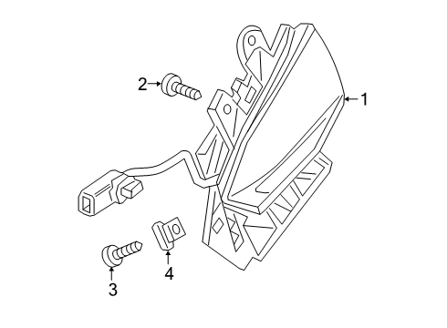 2025 Cadillac XT6 Tail Lamps Diagram