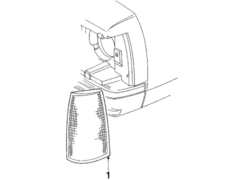 1989 Pontiac Safari Side Marker Lamp Diagram for 915435