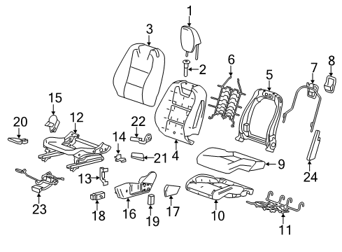 2010 Chevy Camaro Handle Diagram for 92230458