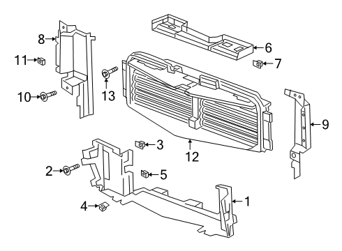 2025 Cadillac XT6 Radiator & Components Diagram