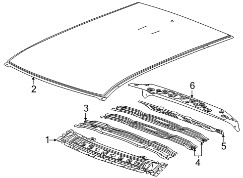 2024 Chevy Silverado EV Roof & Components Diagram