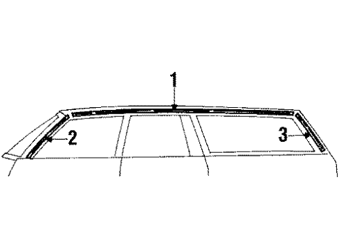 1988 Oldsmobile Cutlass Calais Exterior Moldings Diagram