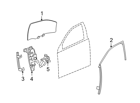 2006 Buick Lucerne Rear Guide, Passenger Side Diagram for 25770734