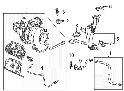 2024 Chevy Tahoe Turbocharger & Components Diagram
